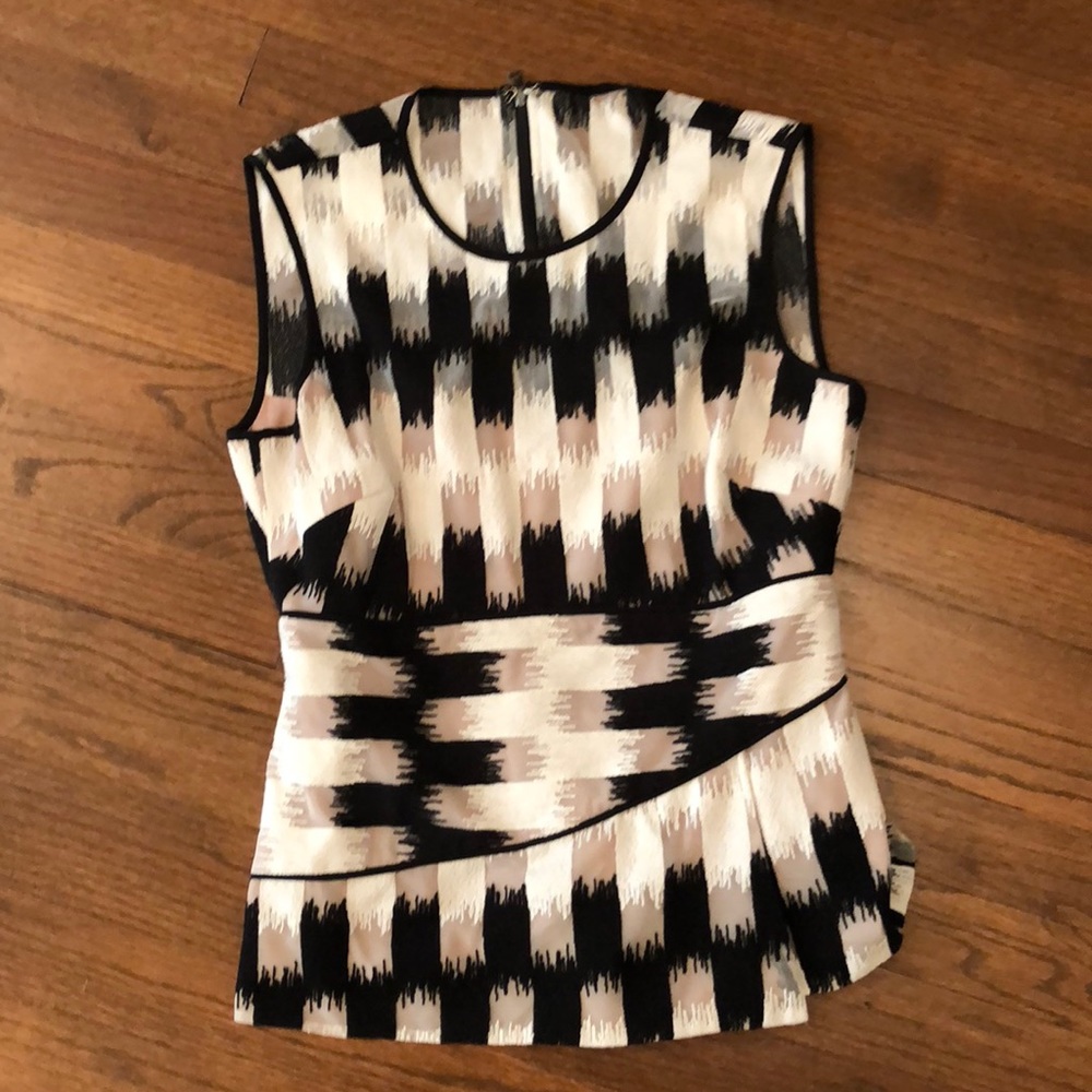 White and black top